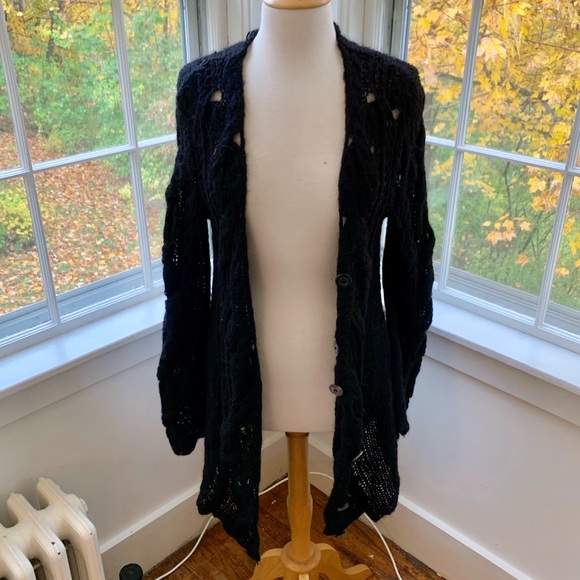 Anthropologie Sweaters - Soft mohair blend pointelle longline cardigan
